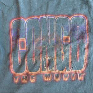 Vintage 90s Congo Movie Promo T-Shirt – Single Stitch – Faded Black – Size Large